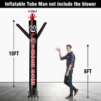 6 10 15 20FT Tall Signature Steaks Waving Inflatable Tube Man(Blower Not Included)