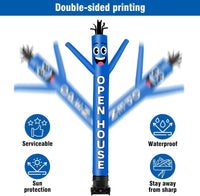10FT Tall Inflatable Tube Man Open House Wacky Wavy Dancing Guy with 3/4 HP Weather-Resistant Blower (12''Diameter) for Outdoor Decoration Advertising Business Promotion - Blue - goodeny