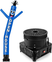 10FT Tall Inflatable Tube Man Open House Wacky Wavy Dancing Guy with 3/4 HP Weather-Resistant Blower (12''Diameter) for Outdoor Decoration Advertising Business Promotion - Blue - goodeny