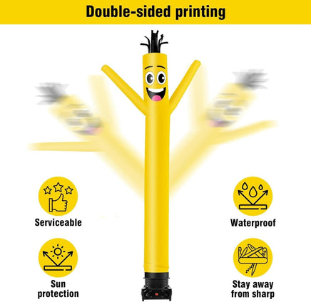 10FT Tall Inflatable Tube Man Set with 3/4 HP Weather-Resistant Blower-Gold - goodeny