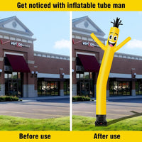 10FT Tall Inflatable Tube Man Set with 3/4 HP Weather-Resistant Blower-Gold - goodeny