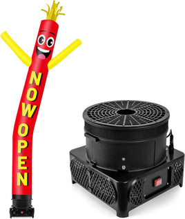 10FT Tall Now Open Inflatable Tube Man Set with 3/4 HP Weather-Resistant Blower-Red - goodeny