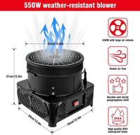 10FT Tall Now Open Inflatable Tube Man Set with 3/4 HP Weather-Resistant Blower-Red - goodeny