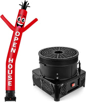 10FT Tall Open House Inflatable Tube Man Set with 3/4 HP Weather-Resistant Blower - Red（副本） - goodeny