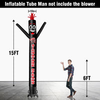 6 10 15 20FT Tall Signature Steaks Waving Inflatable Tube Man(Blower Not Included)