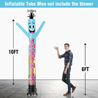 6 10 15 20FT Tall Smoothies Waving Inflatable Tube Man(Blower Not Included)