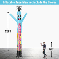6 10 15 20FT Tall Smoothies Waving Inflatable Tube Man(Blower Not Included)