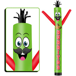 6 10 15 20FT Tall Burritos Waving Inflatable Tube Man(Blower Not Included)
