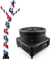 20FT Tall Barber Shop Inflatable Tube Man Set with 1.5 HP Weather-Resistant Blower - goodeny
