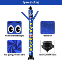 20FT Tall Inflatable Tube Man Car Wash Wacky Wavy Dancing Guy with 1.5 HP Weather-Resistant Blower (18''Diameter) for Outdoor Decoration Advertising Business Promotion - goodeny