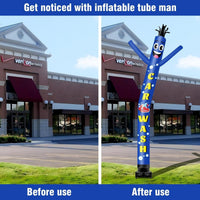 20FT Tall Inflatable Tube Man Car Wash Wacky Wavy Dancing Guy with 1.5 HP Weather-Resistant Blower (18''Diameter) for Outdoor Decoration Advertising Business Promotion - goodeny