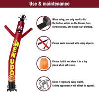 20FT Tall Menudo Waving Inflatable Tube Man(Blower Not Included) - goodeny