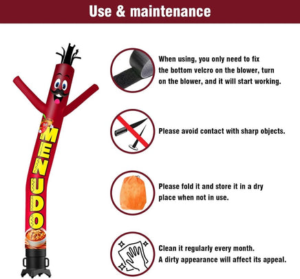 20FT Tall Menudo Waving Inflatable Tube Man(Blower Not Included) - goodeny