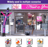 20FT Tall Nails & Spa Waving Inflatable Tube Man(Blower Not Included) - goodeny