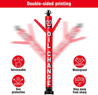 20FT Tall Oil Change Inflatable Tube Man Set with 1.5 HP Weather-Resistant Blower - goodeny
