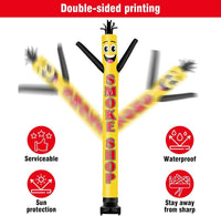 20FT Tall Smoke Shop Inflatable Tube Man Set with 1.5 HP Weather-Resistant Blower - goodeny