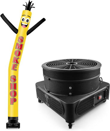 20FT Tall Smoke Shop Inflatable Tube Man Set with 1.5 HP Weather-Resistant Blower - goodeny