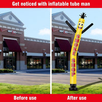 20FT Tall Smoke Shop Inflatable Tube Man Set with 1.5 HP Weather-Resistant Blower - goodeny