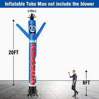 6 10 15 20FT Tall Milkshakes Pink Waving Inflatable Tube Man(Blower Not Included)