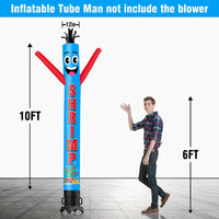 6 10 15 20FT Tall Shrimp Waving Inflatable Tube Man(Blower Not Included)