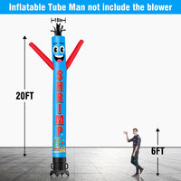 6 10 15 20FT Tall Shrimp Waving Inflatable Tube Man(Blower Not Included)