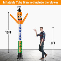 6 10 15 20FT Tall Indian Food Waving Inflatable Tube Man(Blower Not Included)