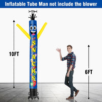 6 10 15 20FT Tall Snacks Waving Inflatable Tube Man(Blower Not Included)