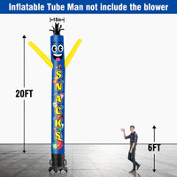 6 10 15 20FT Tall Snacks Waving Inflatable Tube Man(Blower Not Included)
