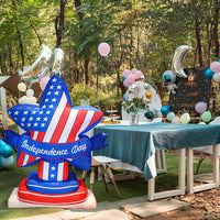 4th of July Patriotic Inflatable with LED – Red, White & Blue Yard Decor - goodeny