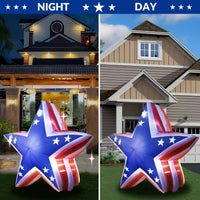 5.4FT 4th of July USA Star Inflatable Decoration with LED Lights - goodeny