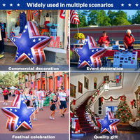 5.4FT 4th of July USA Star Inflatable Decoration with LED Lights - goodeny