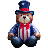 5.6FT 4th of July Bear LED Inflatable Yard Decorations - goodeny