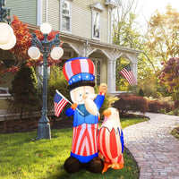 5FT 4th of July Inflatable Uncle Sam with LED Yard Decoration - goodeny