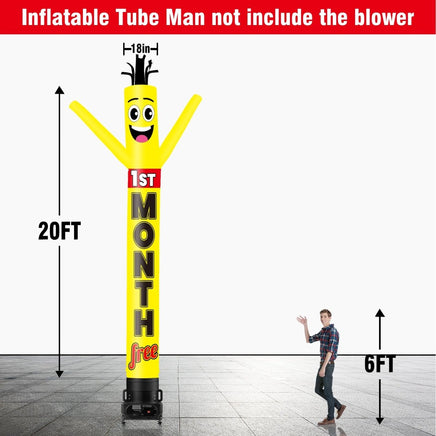 6 10 15 20FT Tall 1st Month Free Waving Inflatable Tube Man(Blower Not Included) - goodeny