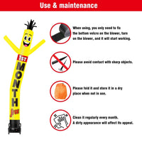 6 10 15 20FT Tall 1st Month Free Waving Inflatable Tube Man(Blower Not Included) - goodeny