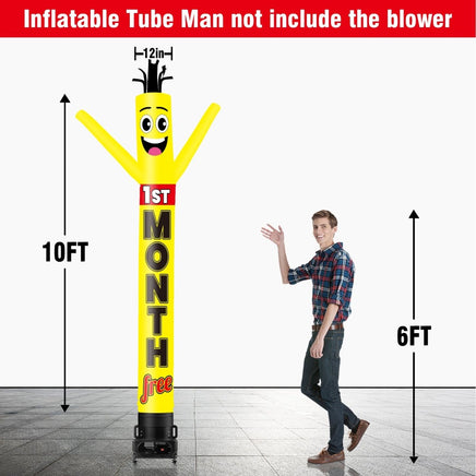 6 10 15 20FT Tall 1st Month Free Waving Inflatable Tube Man(Blower Not Included) - goodeny