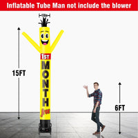 6 10 15 20FT Tall 1st Month Free Waving Inflatable Tube Man(Blower Not Included) - goodeny