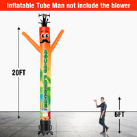 6 10 15 20FT Tall Aguas Frescas Waving Inflatable Tube Man(Blower Not Included) - goodeny