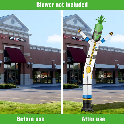 6 10 15 20FT Tall Alien Waving Inflatable Tube Man(Blower Not Included) - goodeny