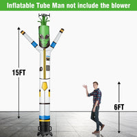 6 10 15 20FT Tall Alien Waving Inflatable Tube Man(Blower Not Included) - goodeny