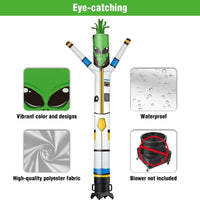 6 10 15 20FT Tall Alien Waving Inflatable Tube Man(Blower Not Included) - goodeny