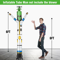 6 10 15 20FT Tall Alien Waving Inflatable Tube Man(Blower Not Included) - goodeny