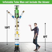 6 10 15 20FT Tall Alien Waving Inflatable Tube Man(Blower Not Included) - goodeny