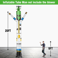 6 10 15 20FT Tall Alien Waving Inflatable Tube Man(Blower Not Included) - goodeny