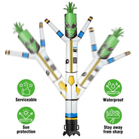 6 10 15 20FT Tall Alien Waving Inflatable Tube Man(Blower Not Included) - goodeny