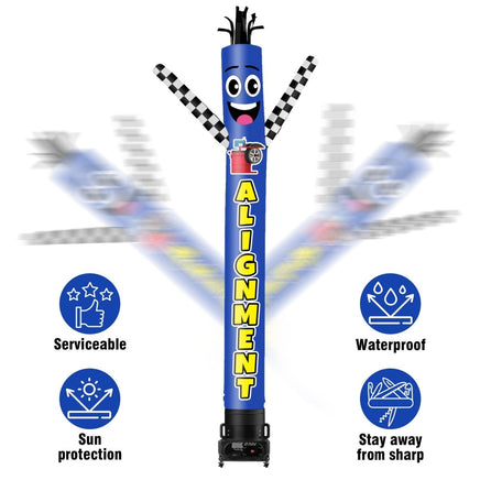 6 10 15 20FT Tall Alignment Waving Inflatable Tube Man(Blower Not Included) - goodeny