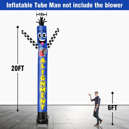 6 10 15 20FT Tall Alignment Waving Inflatable Tube Man(Blower Not Included) - goodeny
