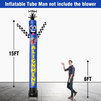 6 10 15 20FT Tall Alignment Waving Inflatable Tube Man(Blower Not Included) - goodeny