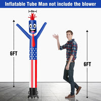 6 10 15 20FT Tall American Flag Waving Inflatable Tube Man(Blower Not Included) - goodeny