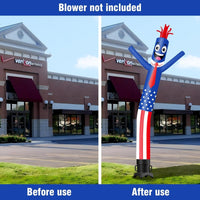 6 10 15 20FT Tall American Flag Waving Inflatable Tube Man(Blower Not Included) - goodeny